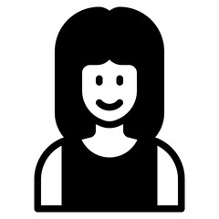 woman avatar semi solid style