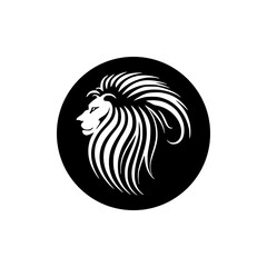 simple lion wild animal clothing logo vector illustration template design