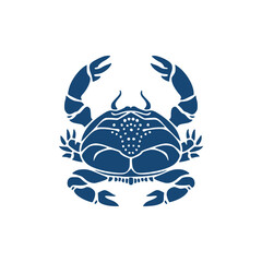 simple crab seafood restaurant logo vector illustration template design