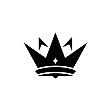 simple luxury athletic leisure brand imperial crown logo vector illustration template design