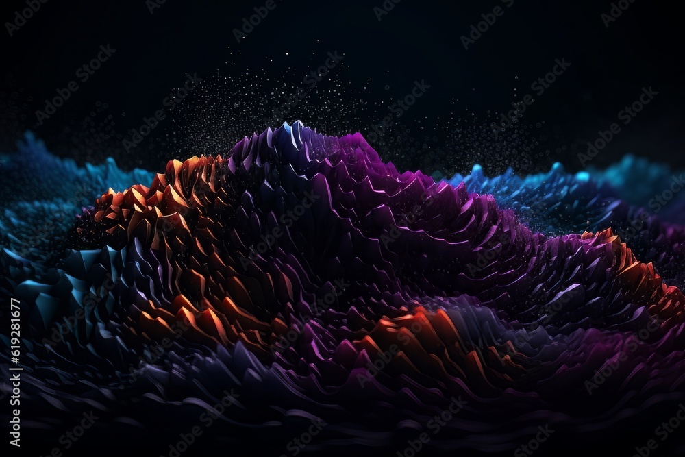 Poster abstract background beautiful futuristic crystal with sharp edges ai