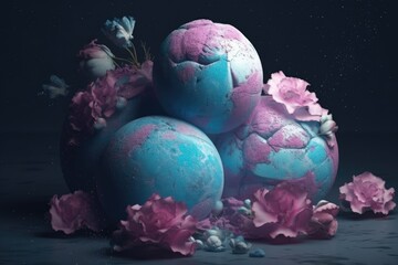 Obraz na płótnie Canvas stack of pastel-colored eggs