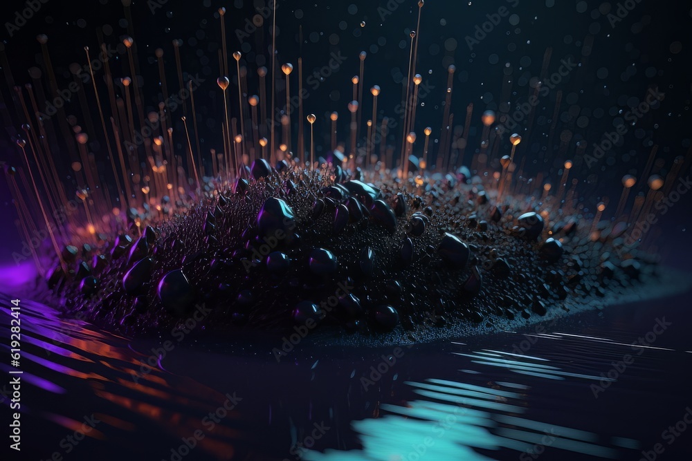 Poster abstract background beautiful futuristic crystals with sharp edges ai