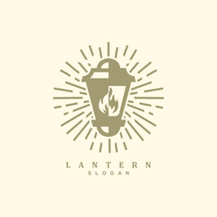 Bright and shine lantern lamp logo design for your brand or business