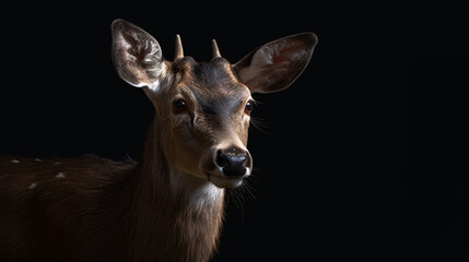 Fototapeta premium deer in the woods animal wildlife mammal nature generative ai