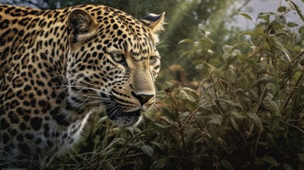 Fototapeta na wymiar close up of a leopard