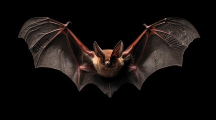 bat on black background