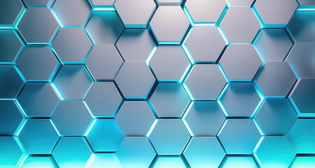 Neon Hexagons Background