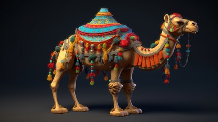 camel in the desert