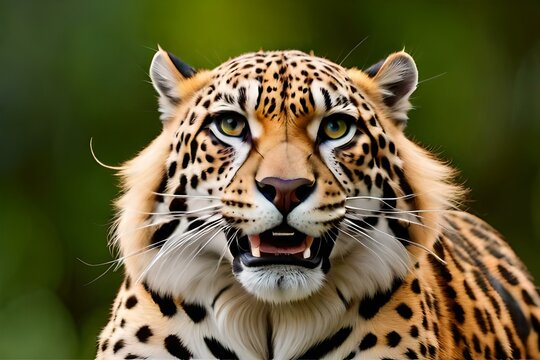 portrait of a leopard generate with AI tool