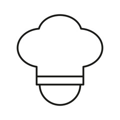 icon of a chef hat. Restaurant image. Vector illustration. stock image.