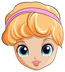 Princes head cartoon isolated