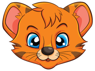 Cute Tiger Cartoon Character