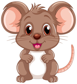 Cute mouse cartoon character