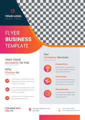 Corporate business flyer design and digital marketing agency brochure cover template