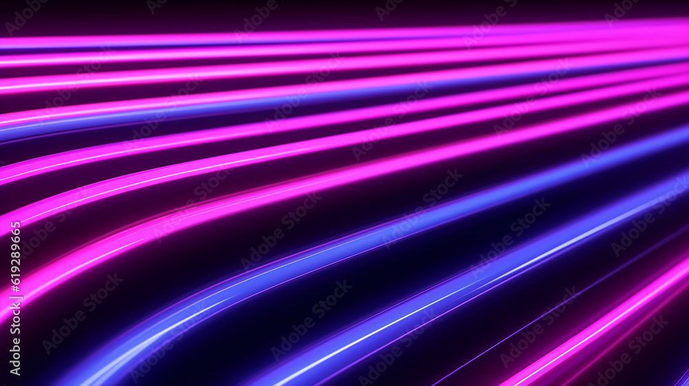 Poster 3d rendering vibrant technology neon lines colorful background