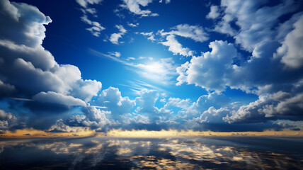 Beautiful blue sky cloudsfor background. Panorama of sky