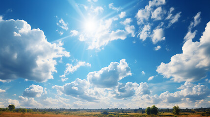 Beautiful blue sky cloudsfor background. Panorama of sky