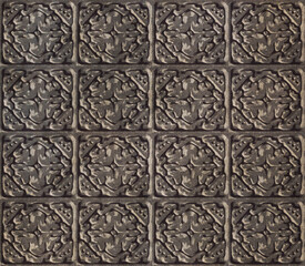 Traditional chinese pattern, seamless asian texture. Bas-relief on the wall. Abstract geometric wallpaper. Decorative stone background. Tile ornament. Illustration