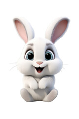 Obraz premium Rabbit: Hop Into the World of Cute Cartoon Bunny Avatars. Generative AI.