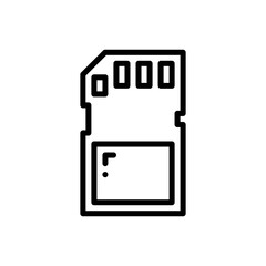 sd card line icon