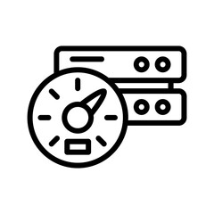 server performance line icon