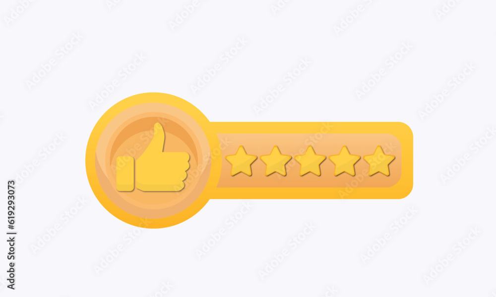 Poster consumer or customer product rating flat icon for apps and websites.vector design illustration.