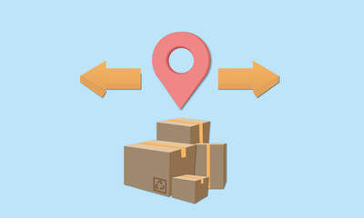 Outbound and delivery Icon.Vector Design Illustration.