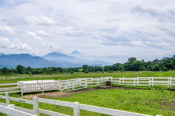 山梨県北杜市清里の牧場