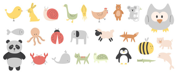 Obraz premium Cute Simple Animal Illustration 2