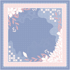 beautiful floral scarf chiffon template