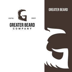 Letter G Beard Logo