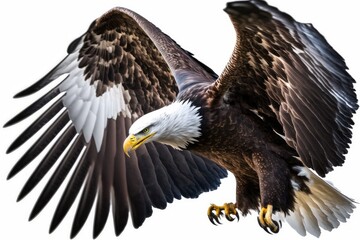 majestic eagle soaring in the sky with its wings outstretched. Generative AI