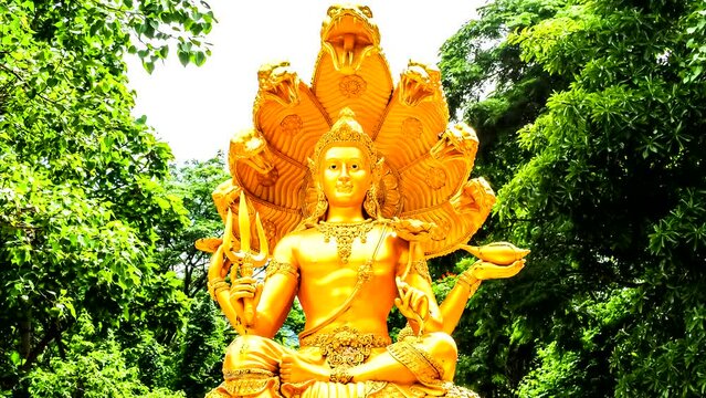 Vishnu statue in Huy Tung Tho , Chiangmai province Thailand