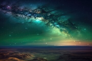 Fototapeta na wymiar mesmerizing night sky full of stars and the Milky Way