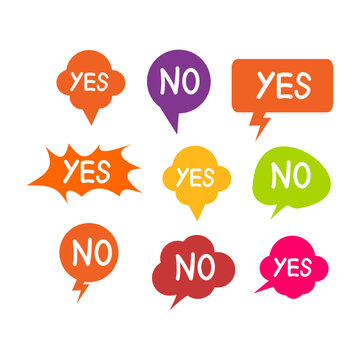 Yes or no design template illustration