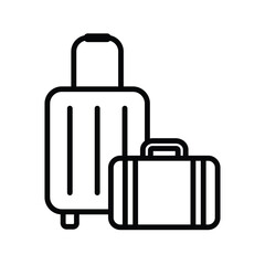 travel bag icon vector design template simple and modern