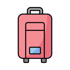 travel bag icon vector design template simple and modern