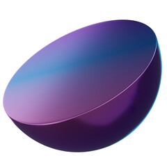 3d render of purple Geometric shapes with gradient color.