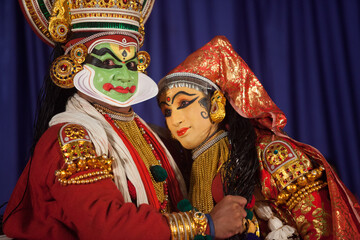 Bhima and panchali played by kathakali artists