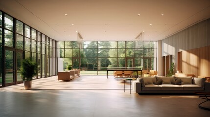 Fototapeta premium large empty office space, best for background concepts and ideas for business presentation background, wallpaper and backdrop