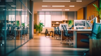 modern coworking office setup 