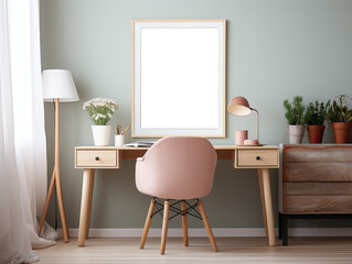 Modern Gallery Wall Poster Frames Mockup | Stylish Artwork Presentation for Interior Design , Showcase Your Artwork with Modern Gallery Wall Poster Frames