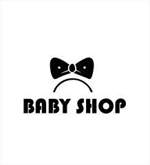 Baby shop logo. Cute design isolated on white background