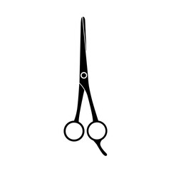 Scissors icon, logo glyph isolated on white background.