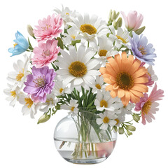 daisies in vase