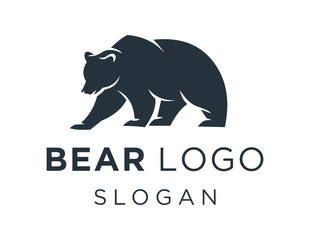 Logo design about Bear on a white background. created using the CorelDraw application.