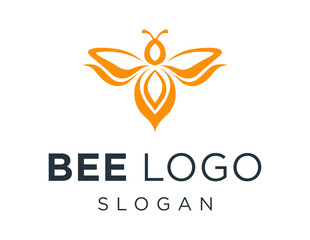 Obraz premium Logo design about Bee on a white background. created using the CorelDraw application.