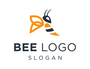 Logo design about Bee on a white background. created using the CorelDraw application.