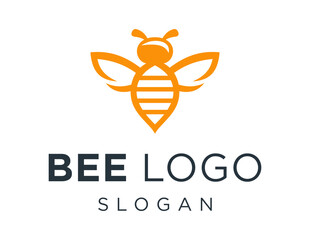 Logo design about Bee on a white background. created using the CorelDraw application.